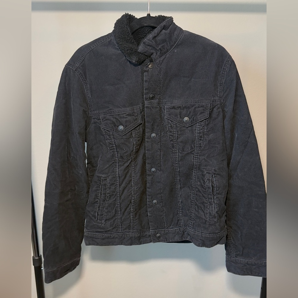 GAP Men's Black Corduroy Shirt Jacket